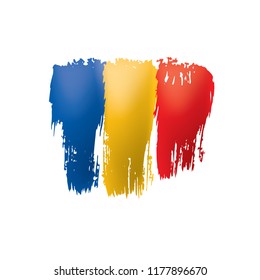 Chad flag, vector illustration on a white background.