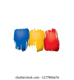 Chad flag, vector illustration on a white background.