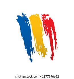 Chad flag, vector illustration on a white background.