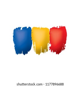 Chad flag, vector illustration on a white background.