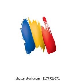 Chad flag, vector illustration on a white background.