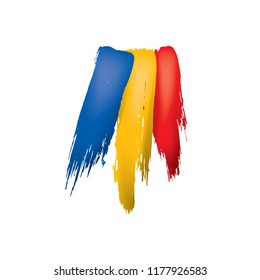 Chad flag, vector illustration on a white background.