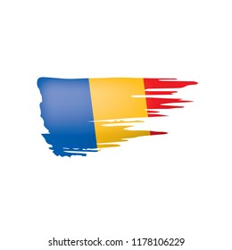 Chad flag, vector illustration on a white background