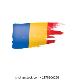 Chad flag, vector illustration on a white background