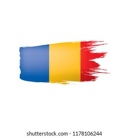 Chad flag, vector illustration on a white background