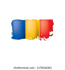 Chad flag, vector illustration on a white background