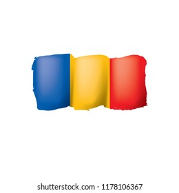 Chad flag, vector illustration on a white background