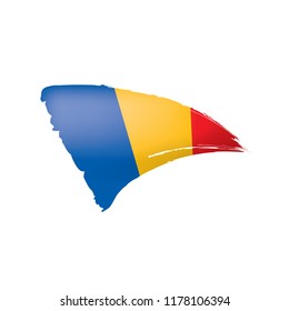 Chad flag, vector illustration on a white background