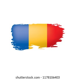 Chad flag, vector illustration on a white background