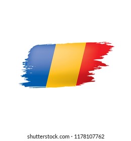 Chad flag, vector illustration on a white background