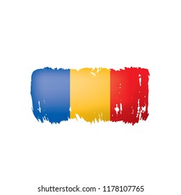 Chad flag, vector illustration on a white background