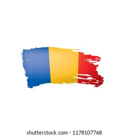 Chad flag, vector illustration on a white background