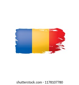 Chad flag, vector illustration on a white background
