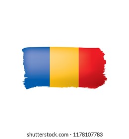 Chad flag, vector illustration on a white background