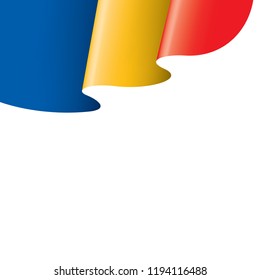 Chad flag, vector illustration on a white background.