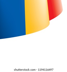 Chad flag, vector illustration on a white background.