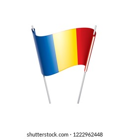 Chad flag, vector illustration on a white background.