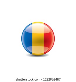 Chad flag, vector illustration on a white background.