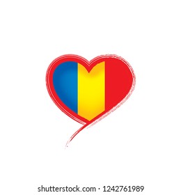 Chad flag, vector illustration on a white background.