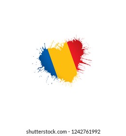 Chad flag, vector illustration on a white background.