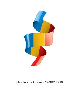 Chad flag, vector illustration on a white background.