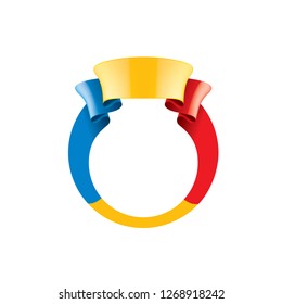 Chad flag, vector illustration on a white background.