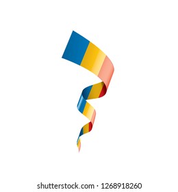 Chad flag, vector illustration on a white background.