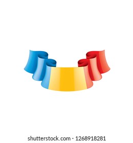 Chad flag, vector illustration on a white background.