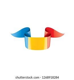 Chad flag, vector illustration on a white background.