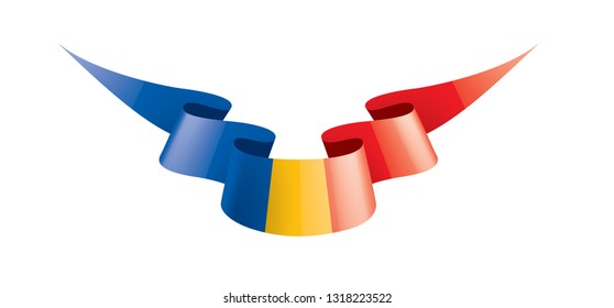 Chad flag, vector illustration on a white background.