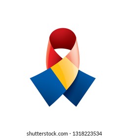 Chad flag, vector illustration on a white background.