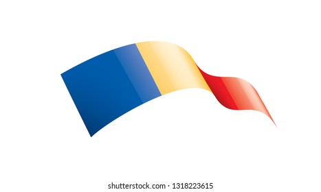 Chad flag, vector illustration on a white background.