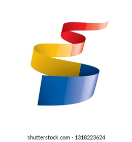 Chad flag, vector illustration on a white background.
