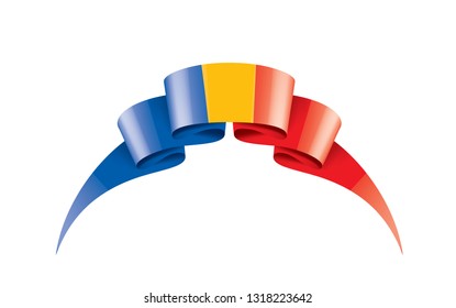 Chad flag, vector illustration on a white background.
