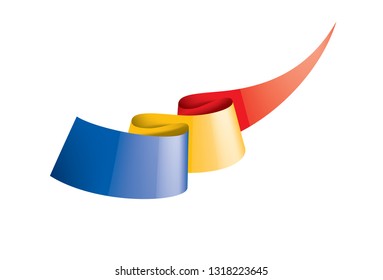Chad flag, vector illustration on a white background.