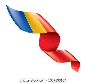 Chad flag, vector illustration on a white background.