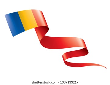 Chad flag, vector illustration on a white background.