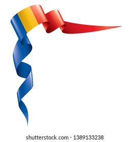 Chad flag, vector illustration on a white background.