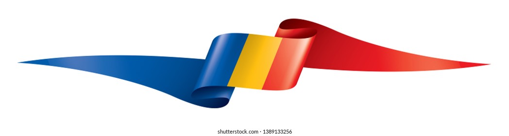 Chad flag, vector illustration on a white background.