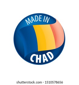 Chad flag, vector illustration on a white background.