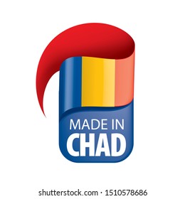 Chad flag, vector illustration on a white background.