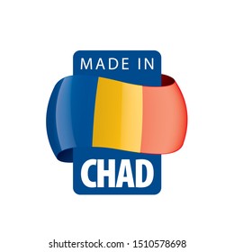 Chad flag, vector illustration on a white background.