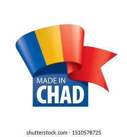 Chad flag, vector illustration on a white background.