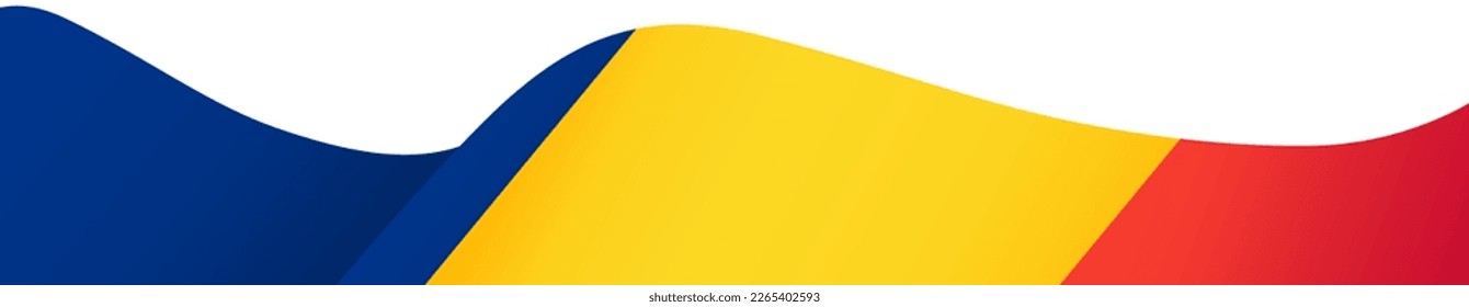 Ola de la bandera de Chad aislada en un entorno de png o de fondo transparente