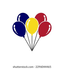 Chad flags icon set, Chad independence day icon set vector sign symbol