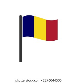 Chad flags icon set, Chad independence day icon set vector sign symbol