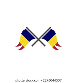 Juego de iconos de banderas de Chad, símbolo del símbolo del día de la independencia de Chad
