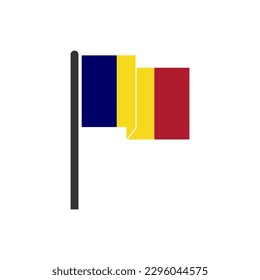 Chad flags icon set, Chad independence day icon set vector sign symbol