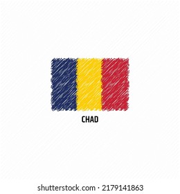 Chad grunge flag vector illustration