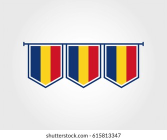Chad hanging flags for decoration